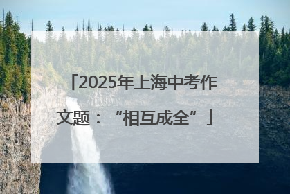 2025年上海中考作文题：“相互成全”