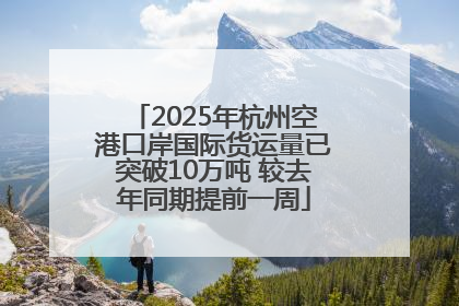 2025年杭州空港口岸国际货运量已突破10万吨 较去年同期提前一周