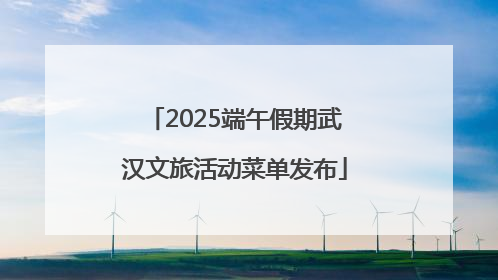 2025端午假期武汉文旅活动菜单发布