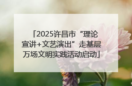 2025许昌市“理论宣讲+文艺演出”走基层万场文明实践活动启动