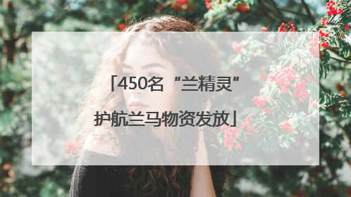 450名“兰精灵”护航兰马物资发放