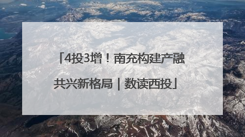 4投3增！南充构建产融共兴新格局｜数读西投