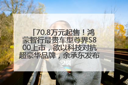 70.8万元起售！鸿蒙智行最贵车型尊界S800上市，欲以科技对抗超豪华品牌，余承东发布会未提及迈巴赫